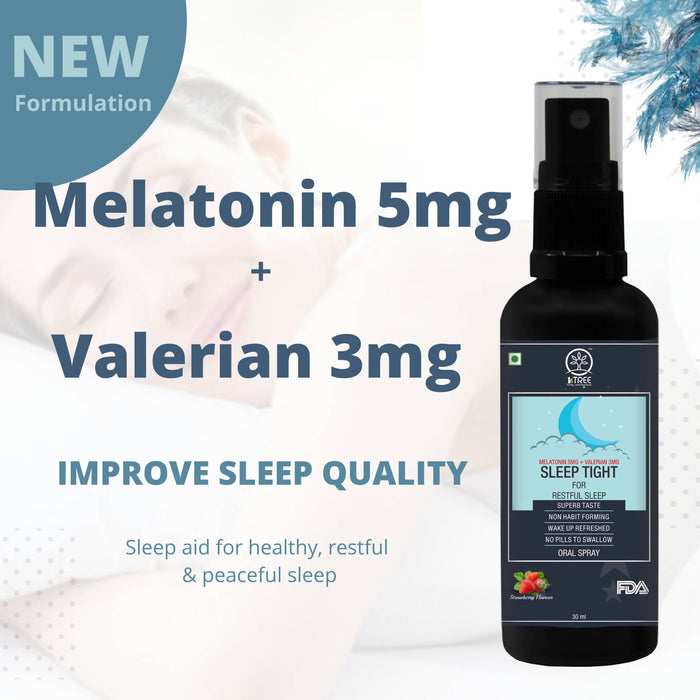 1Tree Sleeping Spray - Melatonin & Valerian Extract Sleep Spray - Deep Restfull Sleep Pack of 2