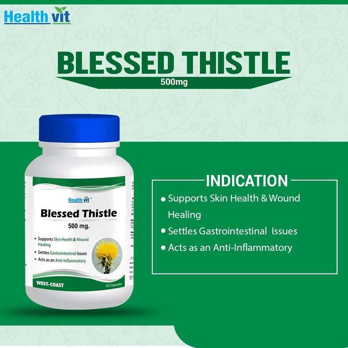 Healthvit Blessed Thistle 500 mg - 60 capsules - Local Option