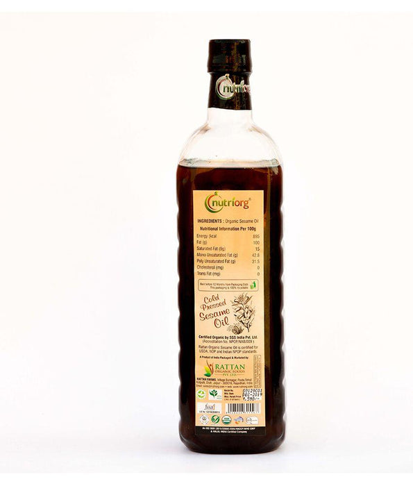 Nutriorg Certified Organic Sesame Oil 1000ml