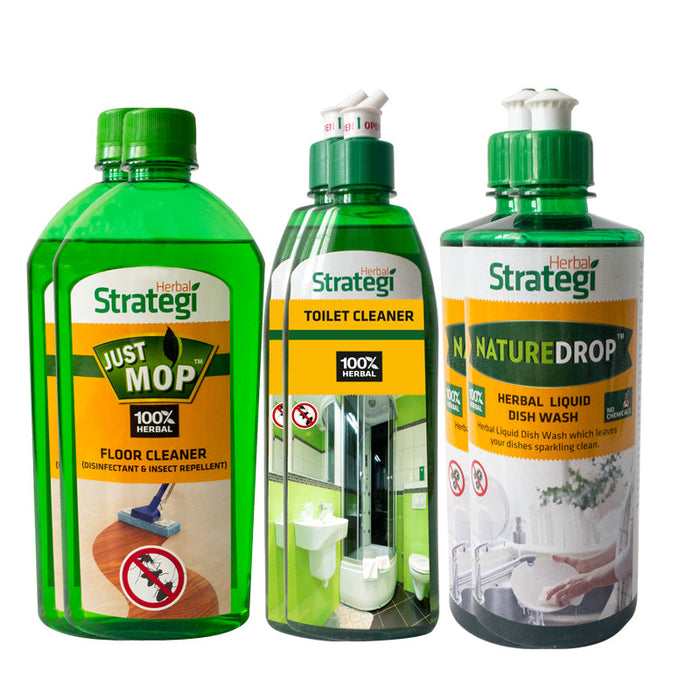 Natural Cleaner Products (Pack of 3 x 2 units) 500ml - Herbal Strategi