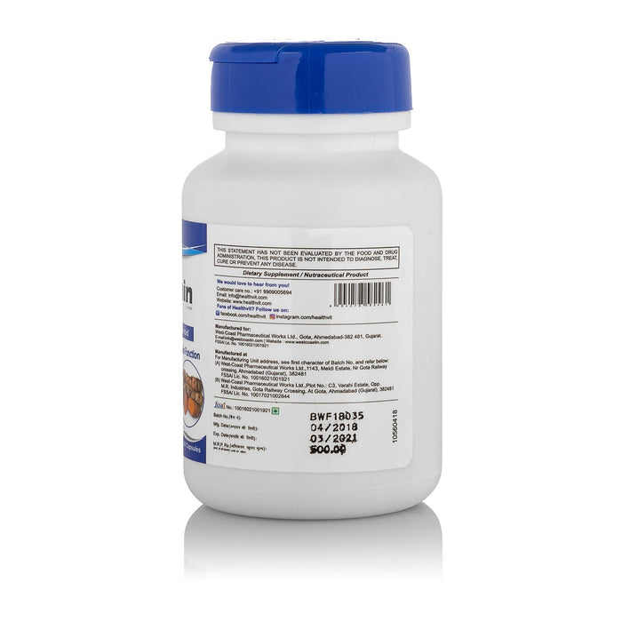 Healthvit Curcumin (Curcumin Extract 95%) 475mg 60 Capsules - Local Option