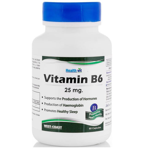 Healthvit Vitamin B6 25 mg - 60 Capsules - Local Option