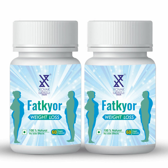 Fatkyor Capsule | Ayurvedic, Burn Fat, Boost Metabolism, Weight Loss and Body detox, Fat Cutter | Xovak Pharmtech