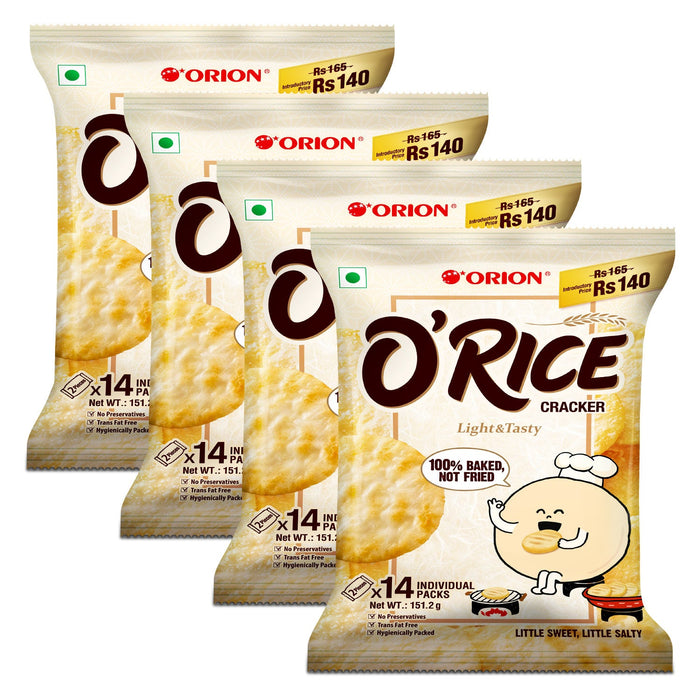 O'Rice cracker - Korean baked snack (Pack of 4)