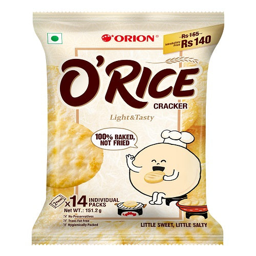 Orion Assorted Pack of 4 - Original Choco Pie 12px2 & O'Rice cracker 14px2