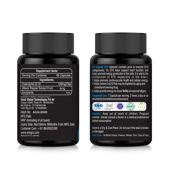 1 Tree CO Q 10 High Absorption Nutrition Capsules-Antioxidant & Support Heart 60 Caps