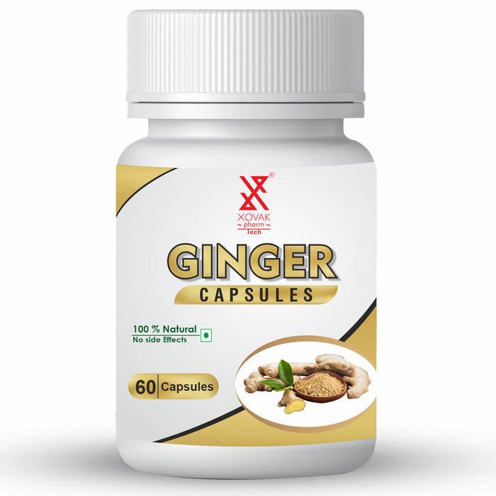 Ginger Capsule | Aid Digestion, Boost Immunity, Help reduce Nausea and Morning sickness, Promote Weight loss | Xovak Pharmtech
