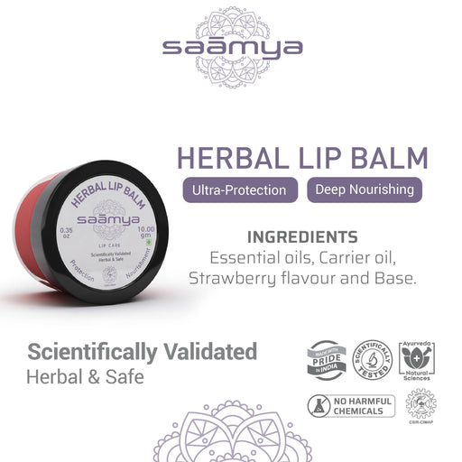 Deep Nourishing Herbal Lip Balm - Strawberry - Adult & Teens [Unisex] - Local Option