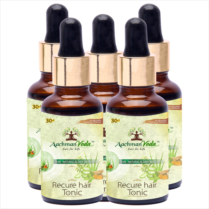 Aachman Veda Cure For Life Pure Natural Safe Ingredient An Ayurvedic Proprietary Medicine Recure Hair Tonic 30 ML With Veg