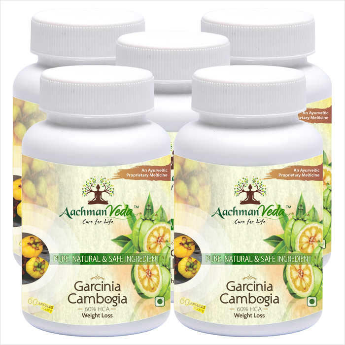 Aachman Veda  Garcinia Cambogia 60% HCA Weight Loss 60 Capsules 500 Mg With Veg