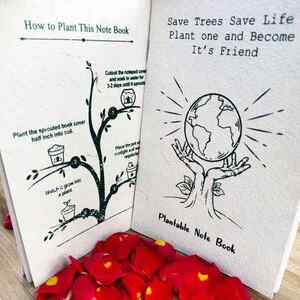 Plantable Note Book + 1 Plantable Pen & Pencil Pack of 1