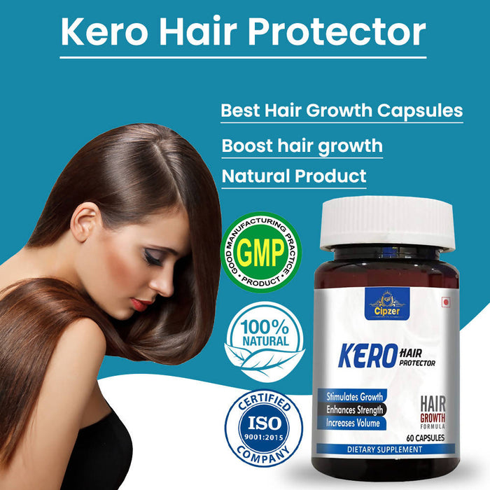 CIPZER Kero Hair Protector Capsule | Helps To Prevent Hair 60 Capsule ( Pack of 1 )