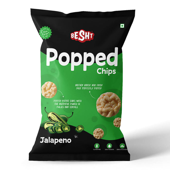 Popped potato Chips Jalapeno (Pack of 5)