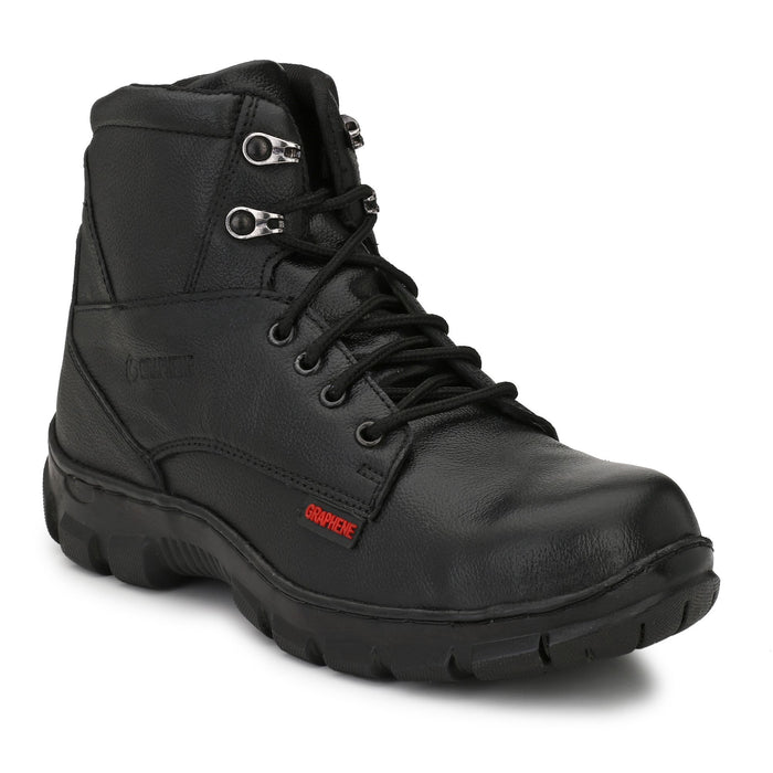 Graphene Pure Leather Steel Toe safety Shoe ,R 504 Boots For Men