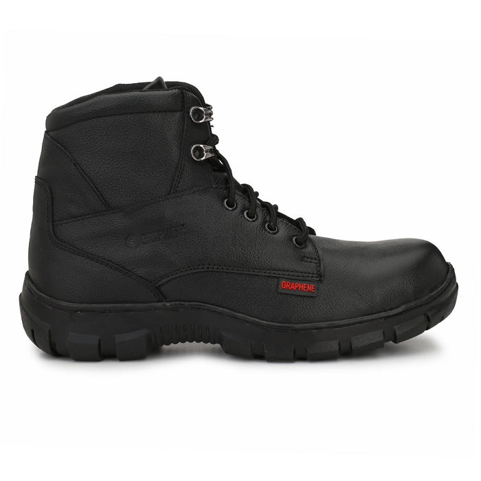 Graphene Pure Leather Steel Toe safety Shoe ,R 504 Boots For Men