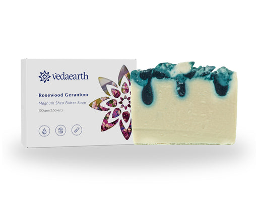 Handmade Rosewood Geranium Soap with Olive Oil and Shea Butter, cold processed, natural formula - Local Option