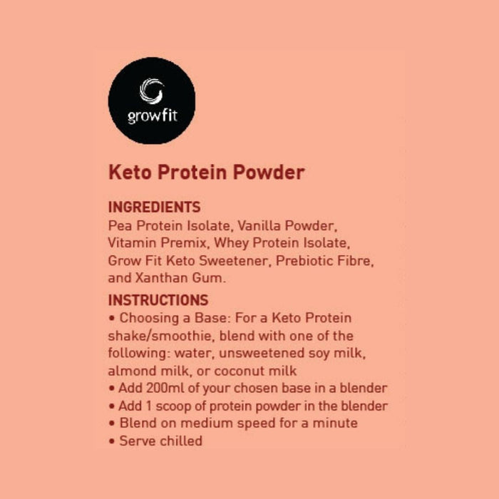 Grow fit Keto Protein Powder 250g