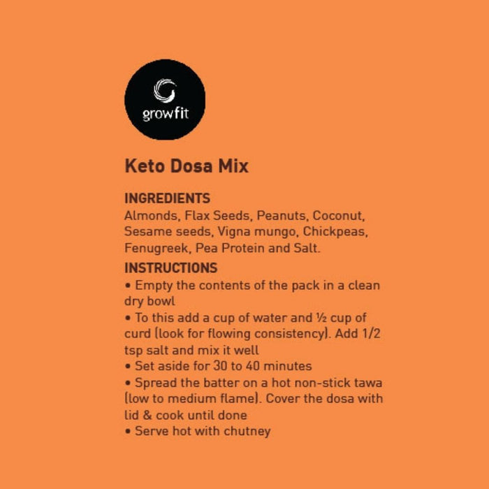 Grow fit Keto Dosa Mix 250g