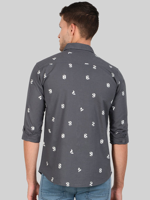 Grey Motif Printed Shirt Shirts 649.00