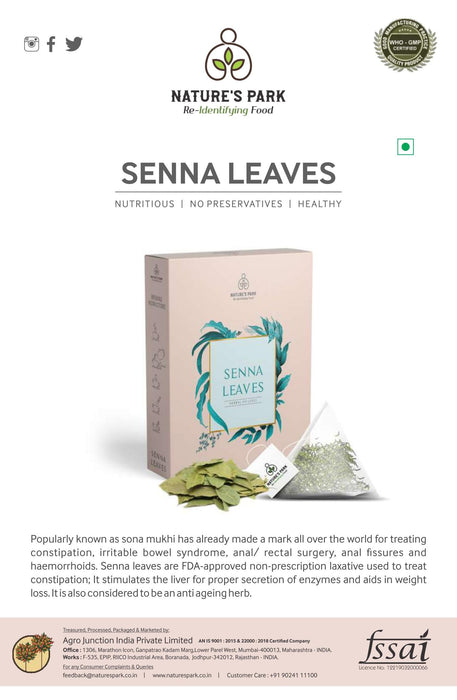 Senna Leaves Herbal Infusion (Pyramid Infusion Bags-5)