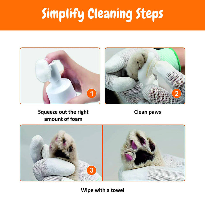 Trespaws Paw Cleaner - Dog Paw Cleaner, Pet Foot Cleaning Foam Waterless - 100ML