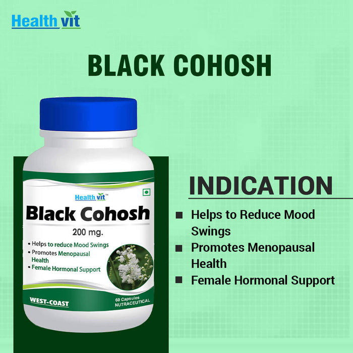 Healthvit Black Cohosh Root Extract 200mg 60 Capsules - Local Option