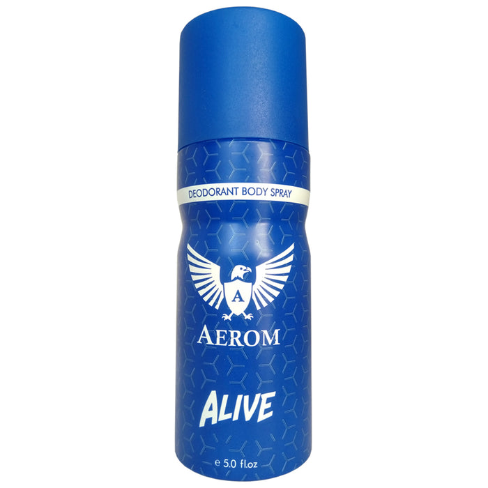 Aerom Premium Alive and Alive Deodorant Body Spray For Men, 300 ml (Pack of 2)