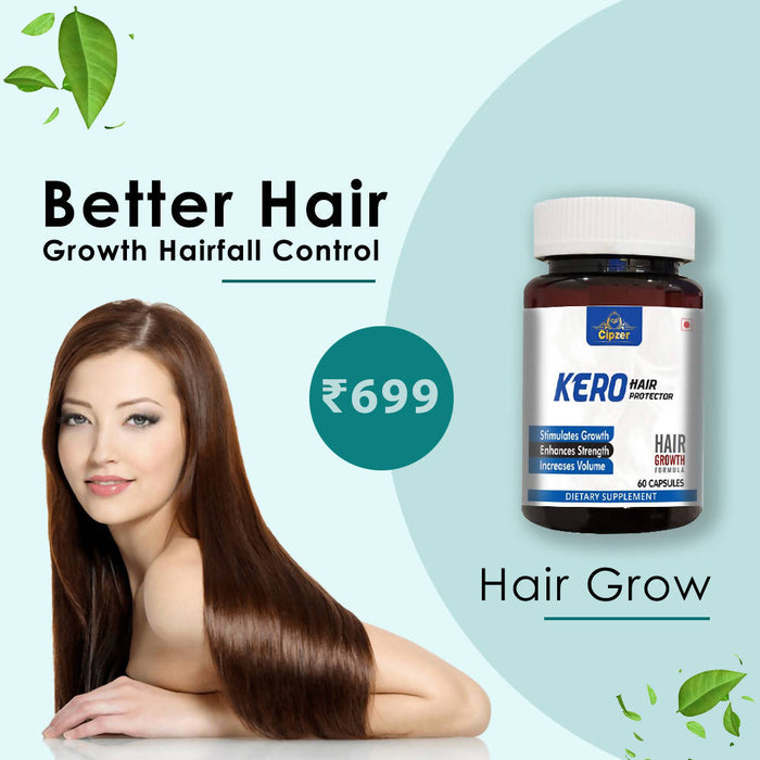 CIPZER Kero Hair Protector Capsule | Helps To Prevent Hair 60 Capsule ( Pack of 1 )