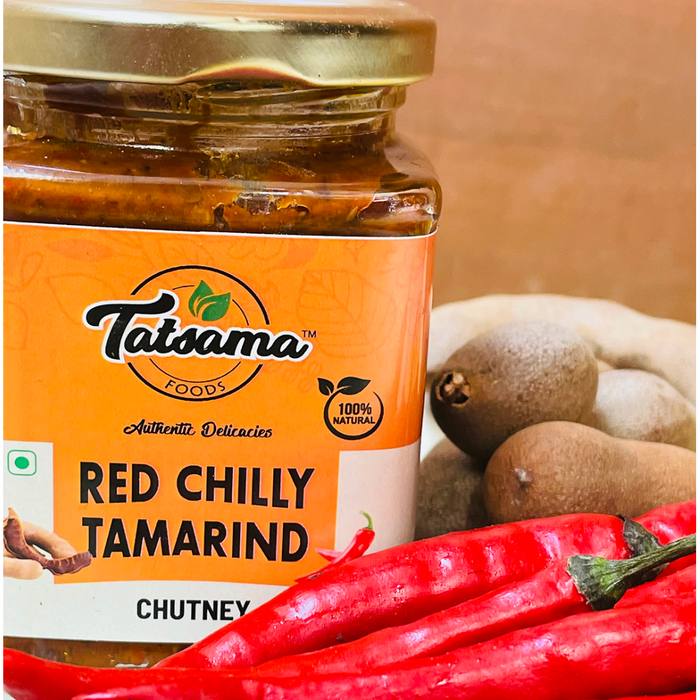 Tatsama| Red Chilly Tamarind Chutney| 220 gm|100% Natural Ingredients