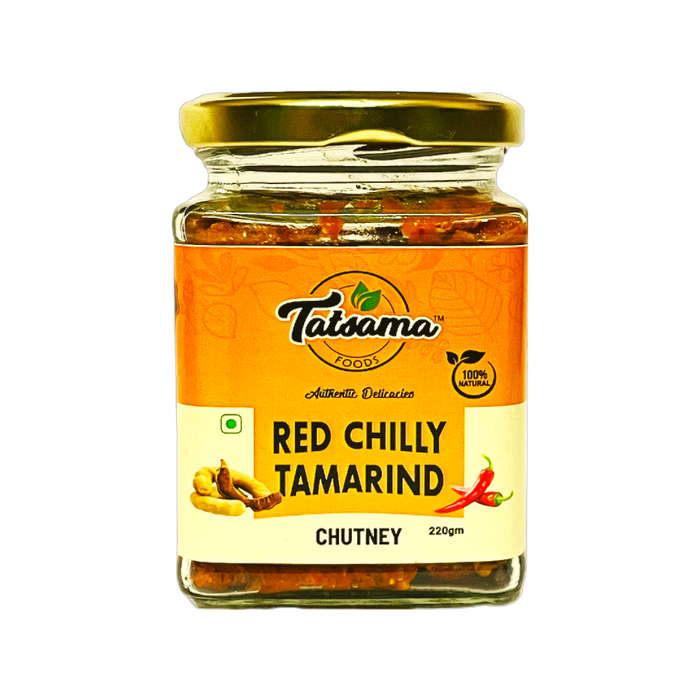 Tatsama| Red Chilly Tamarind Chutney| 220 gm|100% Natural Ingredients
