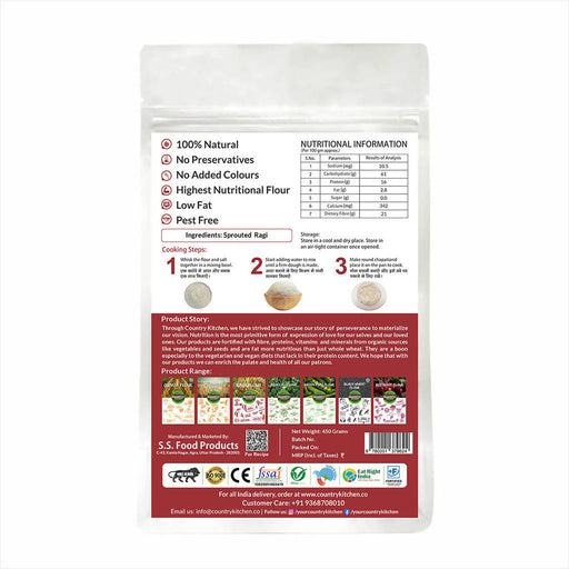 Country Kitchen Sprouted Ragi Flour Pack of 2 - Local Option
