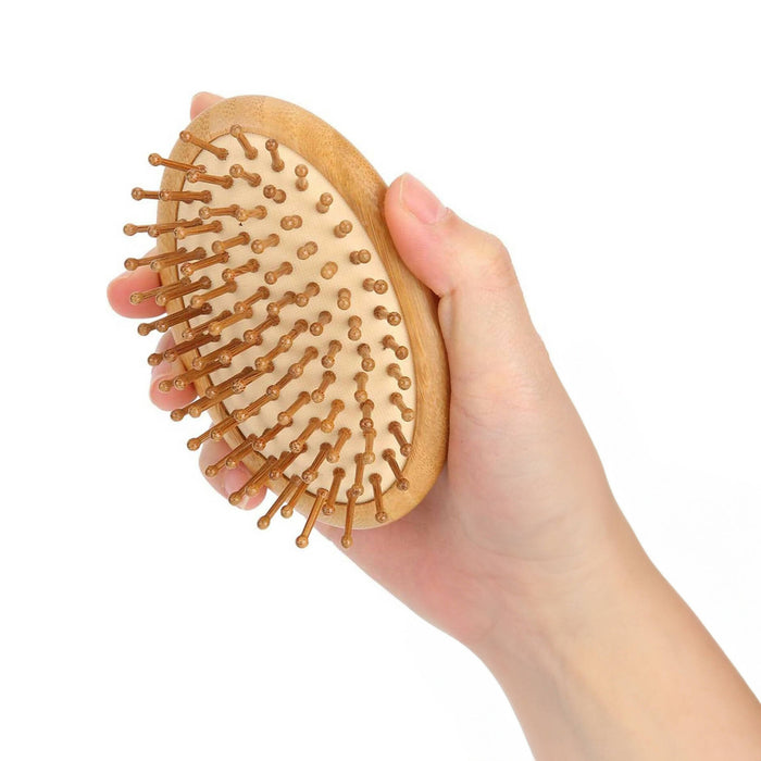 Careberry's Bamboo Bliss Mini Hairbrush | Detangling Brush
