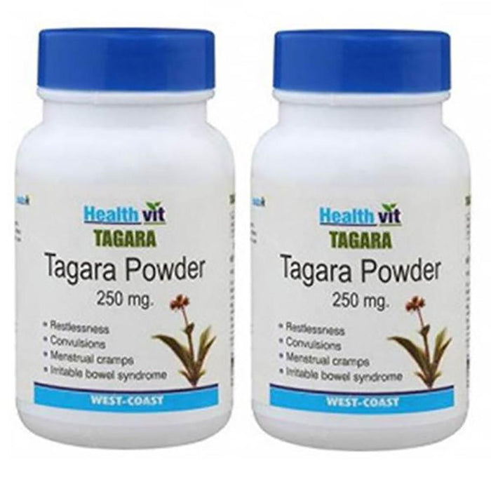 Healthvit Tagara Powder 250MG | 60 Capsules (Pack of 2) - Local Option
