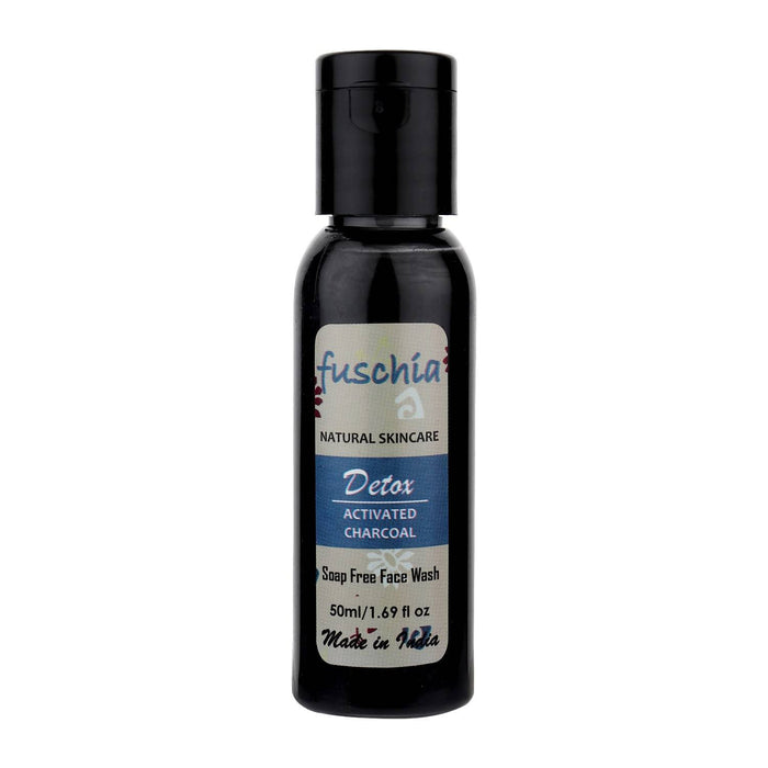 Fuschia Detox Activated Charcoal Soap Free Face Wash - 50ml - Local Option