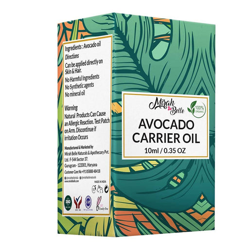 Mirah Belle - Organic and Natural - Avocado Carrier Oil - Virgin, Unrefined and Cold Pressed, 10 Ml - Local Option