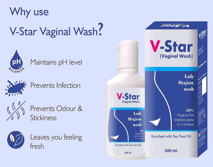 Cyrilpro V Star Expert Hygiene Intimate Vaginal Wash For Women (Pack 2 )100 ml