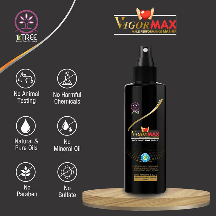 1 Tree Vigormax Delay Spray + Male Performance Sachets + Lubricant Gel for Men - Increase Man Power & Stamina (Pack of 3)