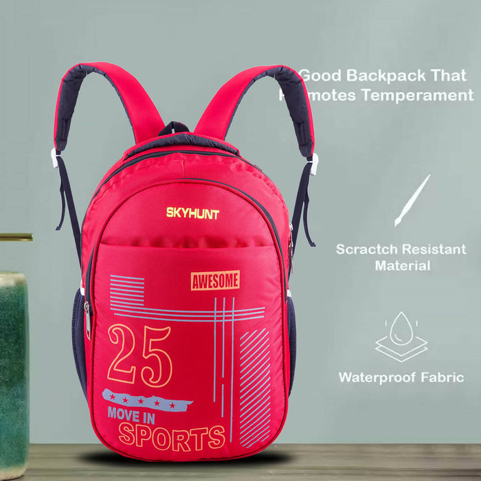 SKYHUNT Waterproof Backpack School College Teens & Students Travel Bag for Men and Women | School Bag | Laptop Backpack | Tuition, Coaching and Short-trip bag | Colleg Student bags