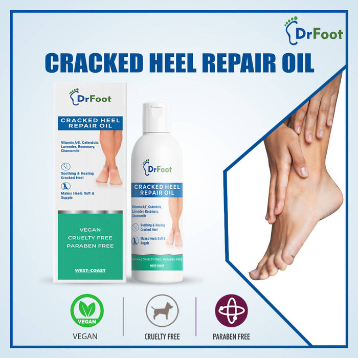 Dr Foot Cracked Heel Repair Oil for Soothing & Healing Cracked Heel | Make Heels Soft & Supple â€“ 100ml - Local Option