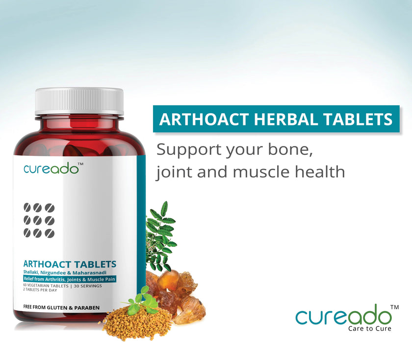 Arthoact Tablets/ Supports Bone, Joint & Muscle Health (With Shallaki, Nirgundee & Maharasnadi) 60 Tablets