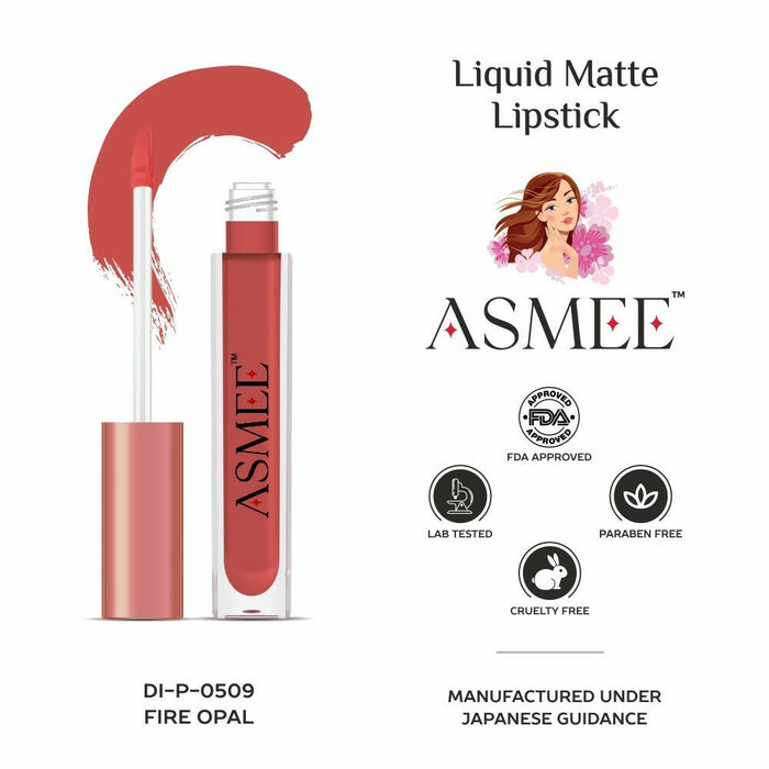 Asmee Liquid Matte lipstick-Fire Opal