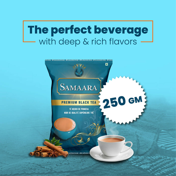 Jivvij Samaara Premium Black Tea Pouch | Loose Leaf Tea | Kadak Tea | 100% Natural | Assam Tea