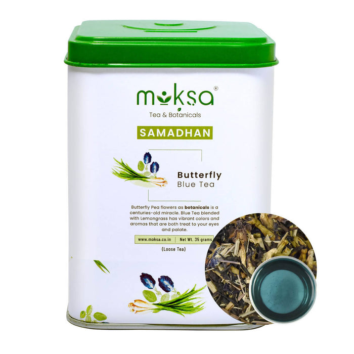 Moksa - Herbal Tea | Butterfly Pea Flowers Lemon Grass Tea Leaf | 50g