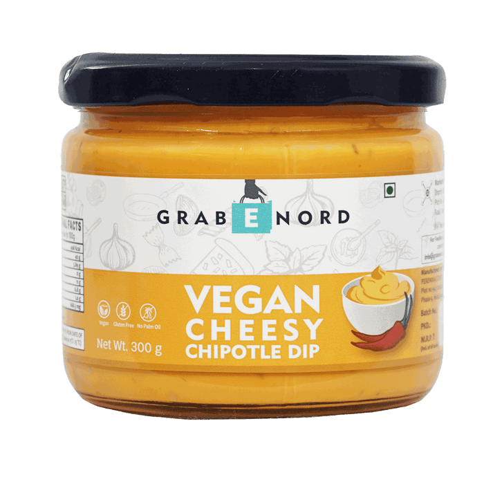 Grabenord Vegan Cheesy Chipotle Dip - 300g (Cruelty-Free, Dairy-Free, No Palm Oil, No Trans-Fat)