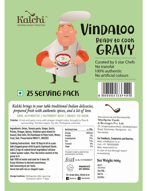 Vindaloo Gravy (900 gm) - Local Option