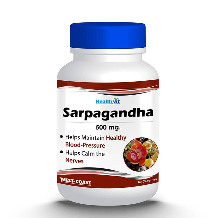 Healthvit Sarpagandha 500mg â€“ 60 Capsules - Local Option