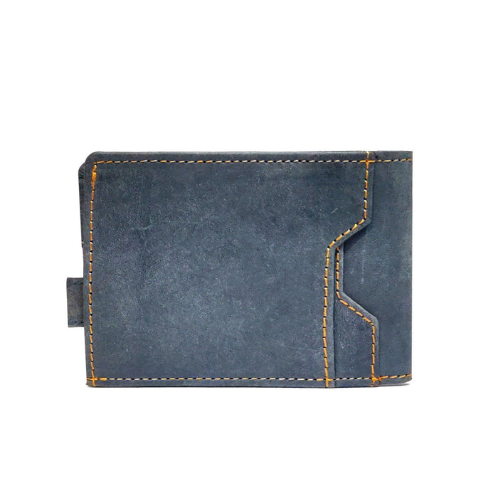 Brahma Bull Slim Edition Multi Purpose Leather Wallet - Navy - Local Option