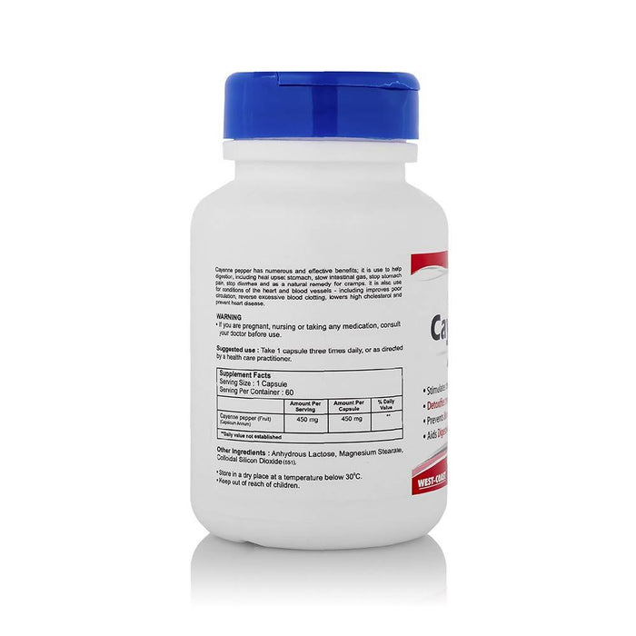 Healthvit Cayenne 450 mg, 60 Capsules - Local Option