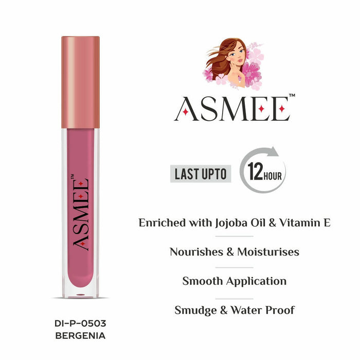 Asmee Liquid Matte lipstick-Bergenia