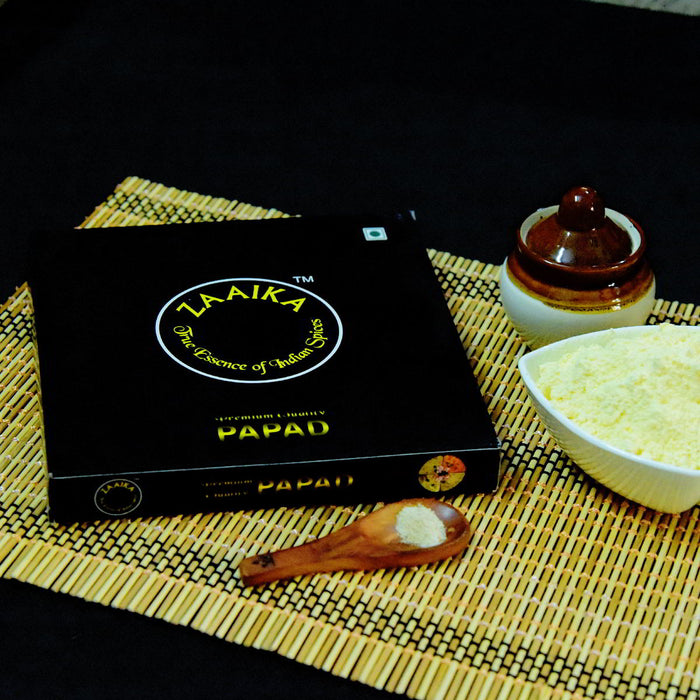 Zaaika Lahsun Papad Spicy Tasty Premium Crispy Papad for Snacks, 500 g - Local Option